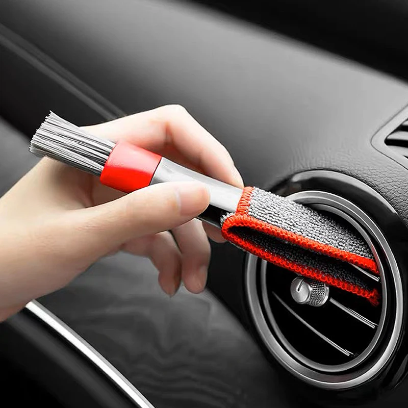 Interior Detailing Kit - Cepillos de doble cabezal para salida