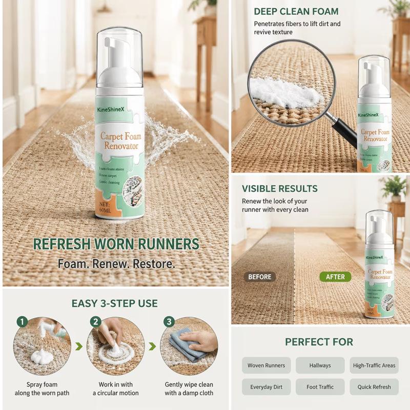 Seat Cleaner Fabric - Quitamanchas de espuma para alfombras, limpiador