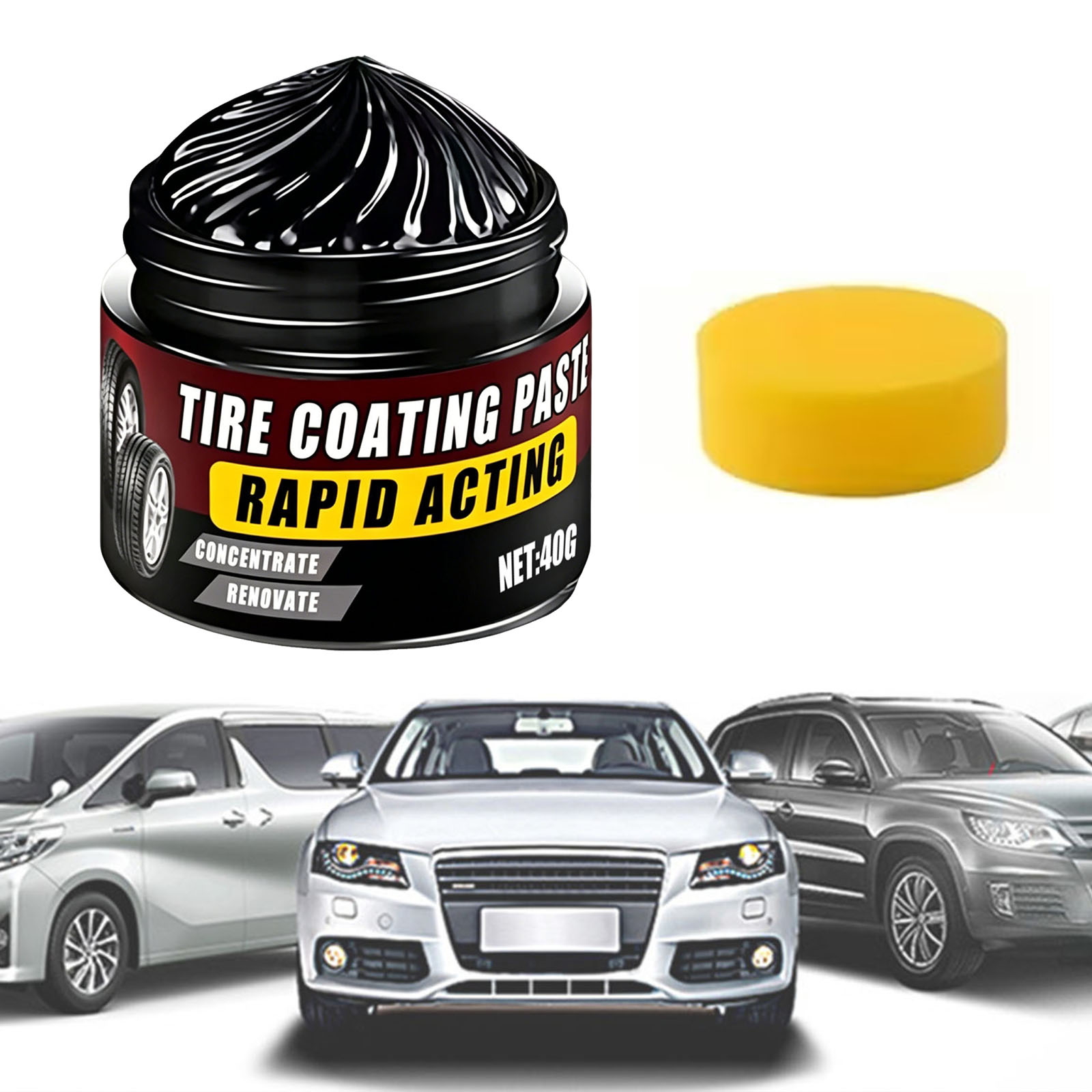 Trim Restorer Plastic - Revestimiento para Neumáticos, Protección UV, Pasta